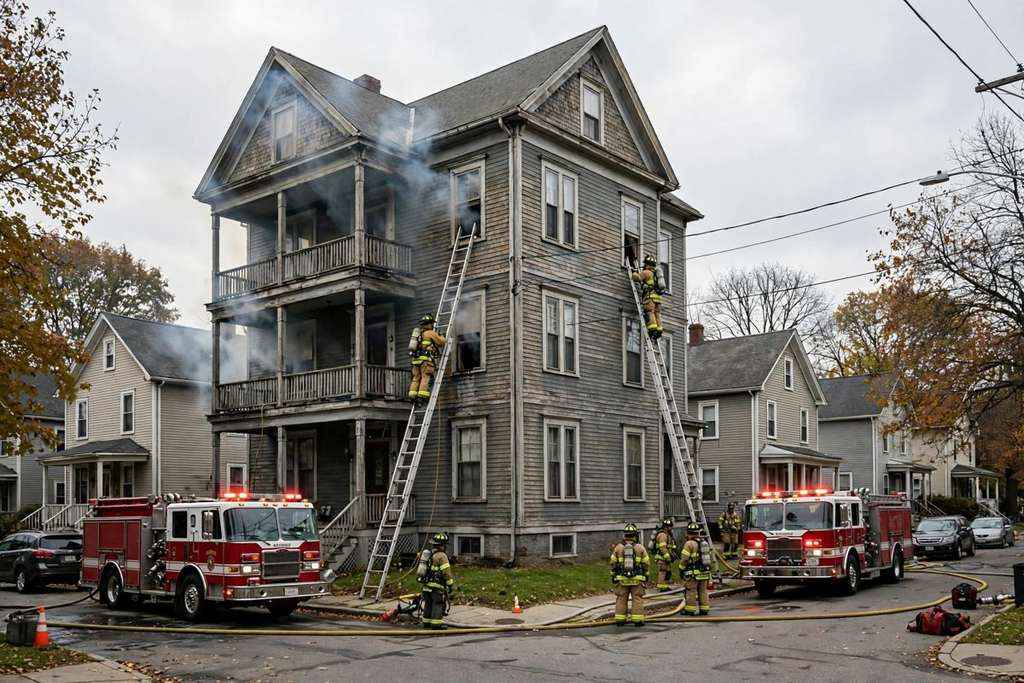 Brockton, Massachusetts: Five Rescued From Five-Alarm Fire on Spring Street, 11 Taken to Hospitals