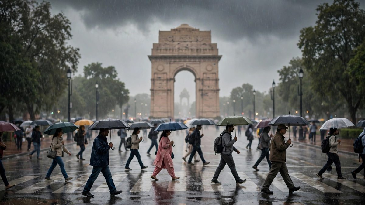 Heavy Rain Lashes Delhi as Weather Office Issues Orange Alert