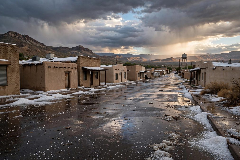 Confirmed Tornado Moves Toward Deming as Hail Pounds Luna County and Damages Roofs and Cars