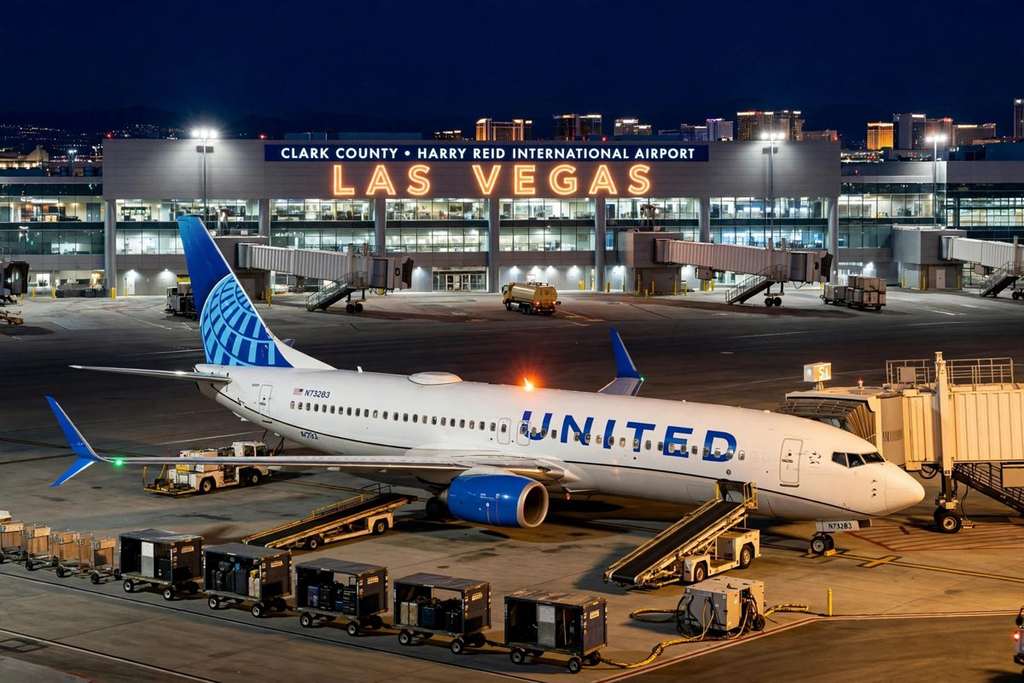 Las Vegas, Nevada: United Flight to Newark Returns After a Passenger's Hijack Threat Text, and a Man Is Charged