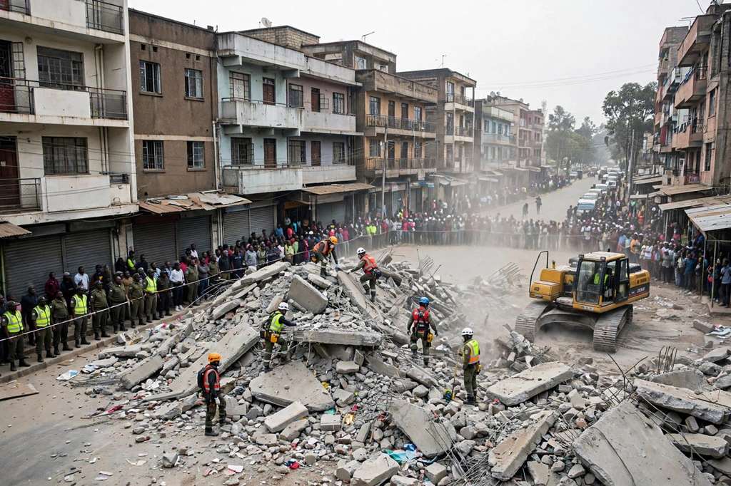 Seven Missing After Building Under Construction Collapses in Nairobi's Eastleigh