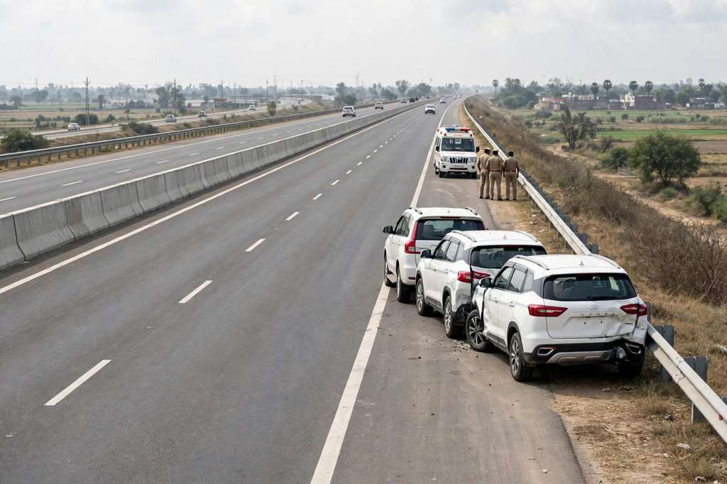 Vehicles in Rahul Gandhi Convoy Collide on Purvanchal Expressway, Several Injured and Gandhi Unhurt
